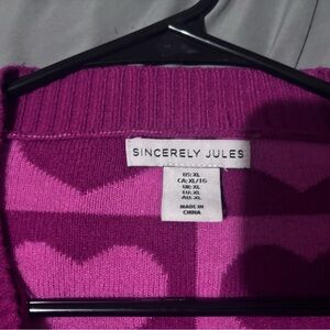 Sincerely Jules Pink V-Neck Sweater